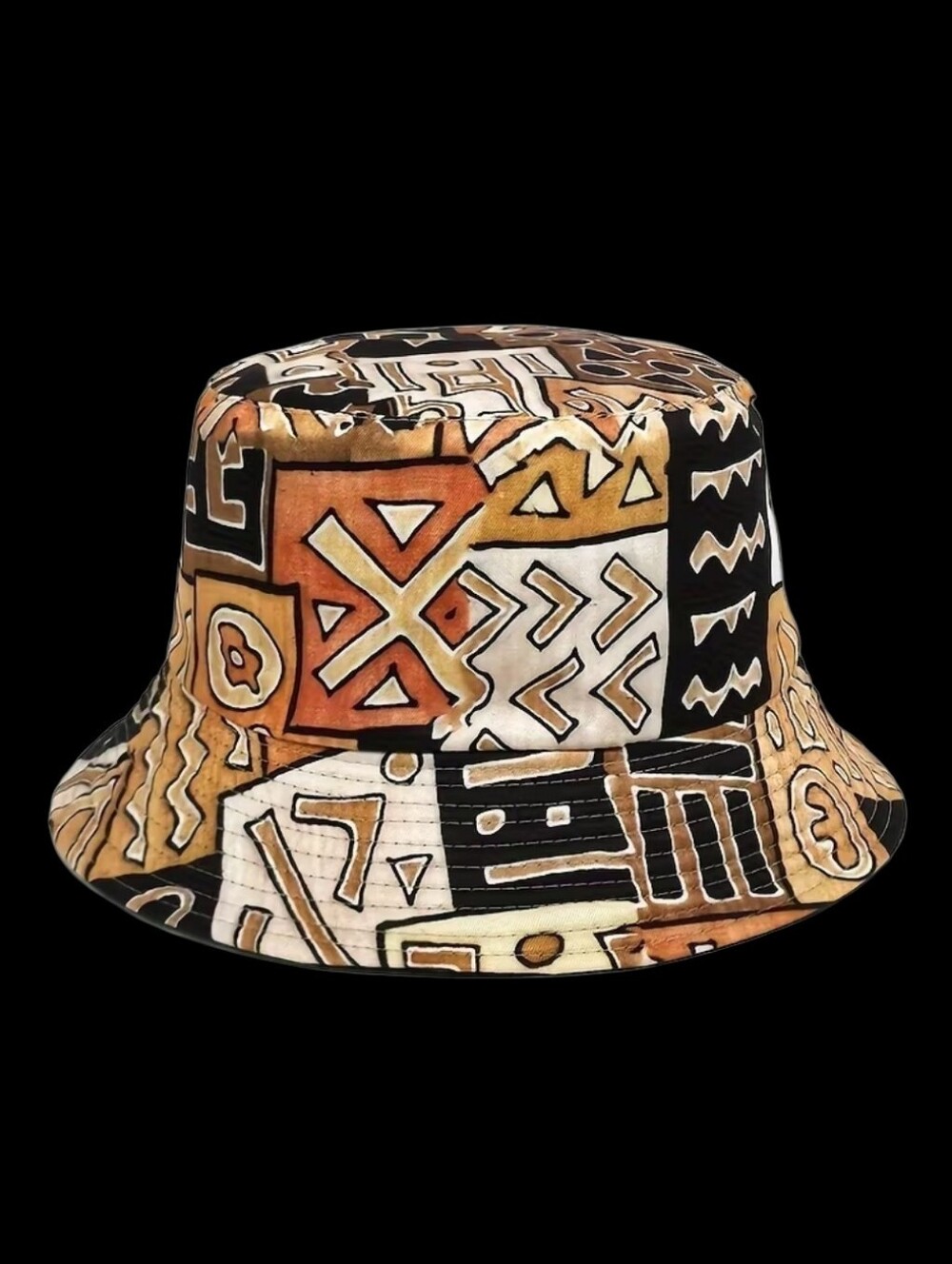 Abstract Geo-Print Unisex Bucket Hat 22"/23"